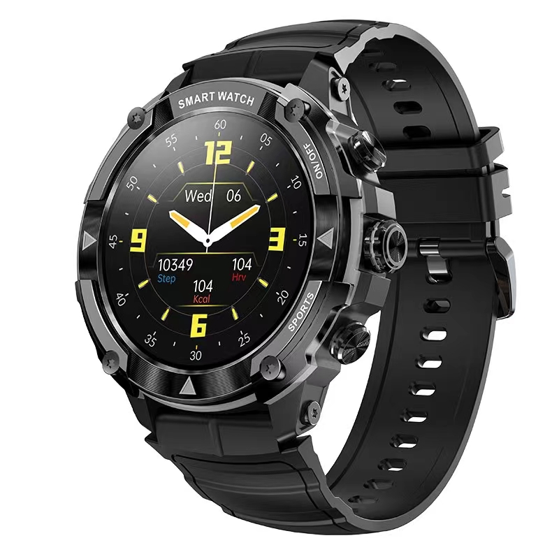 Watch Vs Smartwatch - สมาร์ทวอท์ช1.43 AMOLED Display 420mAh นาฬิกาอัจฉริยะแนวสปอร์ตกันน้ำสายทหารบลูทูธกันน้ำได้เทียบกับ MOSS