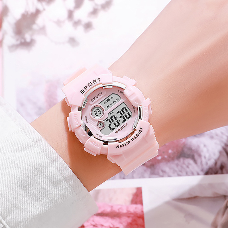 Smartwatch Watches For Kids - แฟชั่นนาฬิกาเด็กส่องสว่างกันน้ํากีฬานาฬิกาดิจิตอลนาฬิกาปลุกนาฬิกาเด็กนักเรียนหญิงสมาร์ทนาฬิกาอิเล็กทรอนิกส์ของขวัญ