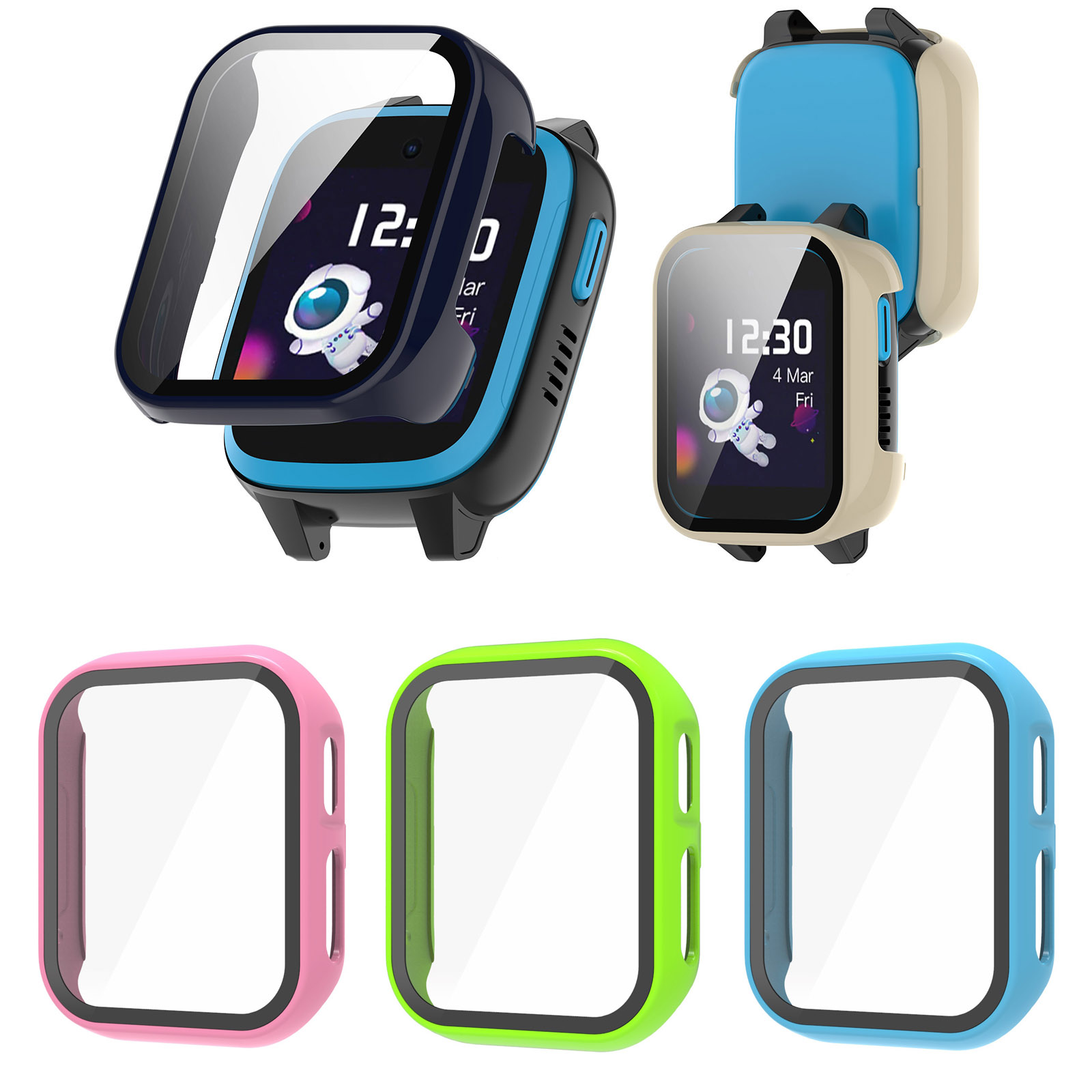 Smartwatch Watches For Kids - ฟิล์มติดเครื่องป้องกันหน้าจอแบบกระจกขอบแข็งสำหรับ XGO3 xplora/X6/X5เด็กเล่นปลอกสมาร์ทวอท์ช X6play อุปกรณ์ X5play