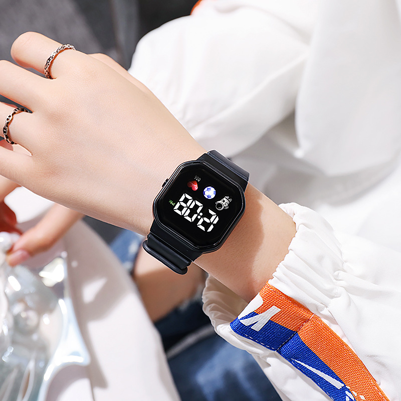 Smartwatch Watches For Girls - นาฬิกาอิเล็กทรอนิกส์ LED, นาฬิกาอิเล็กทรอนิกส์มัลติฟังก์ชั่นสำหรับเด็ก