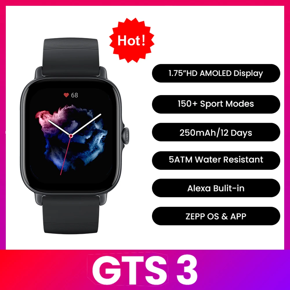 Timex Watches Smartwatch - สมาร์ทวอทช์ Amazfit GTS 3 กันน้ำ 5ATM