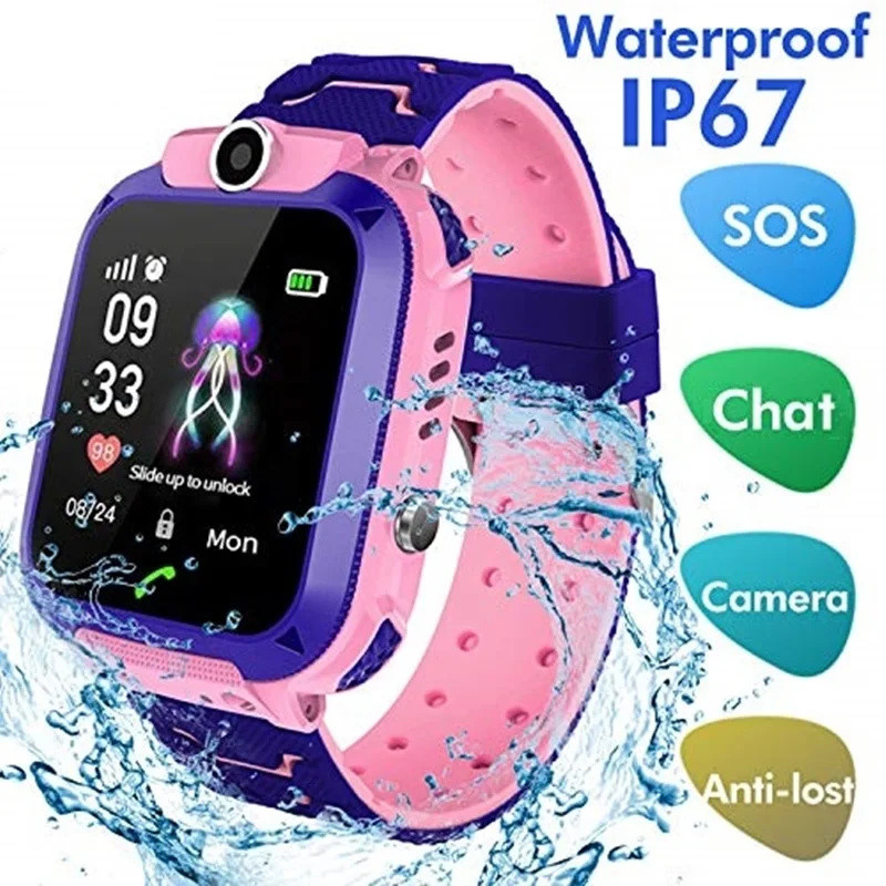 2G เด็กดูสมาร์ท SOS โทรตําแหน่ - Smartwatch Digital Watches For Kid Girl บทวิจารณ์และราคา