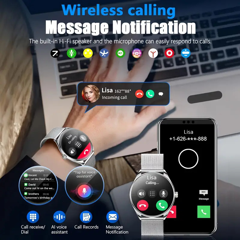 2026 ใหม่นาฬิกาอัจฉริยะบางเฉีย - Watches Ladies Smartwatch บทวิจารณ์และราคา