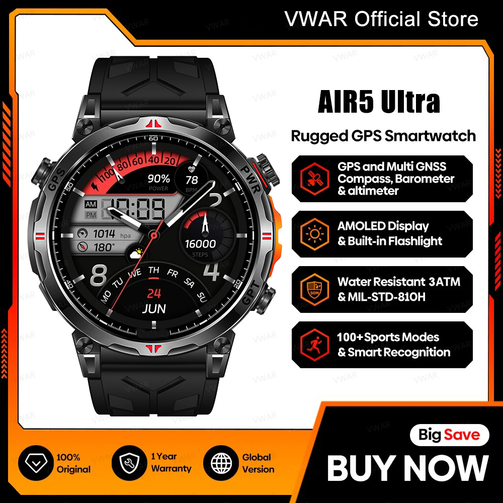 สมาร์ทวอทช์ VWAR GPS รุ่นใหม่  - Watch Vs Smartwatch บทวิจารณ์และราคา