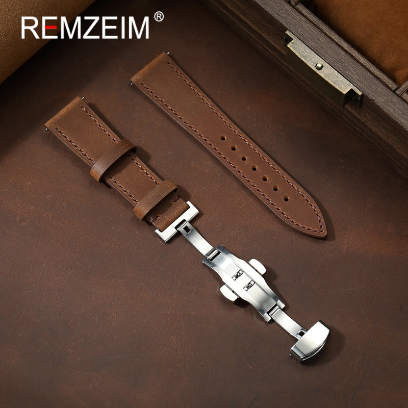 สายนาฬิกาหนังแท้ลาย Crazy Hors - Smartwatch Vintage Watches For Women บทวิจารณ์และราคา