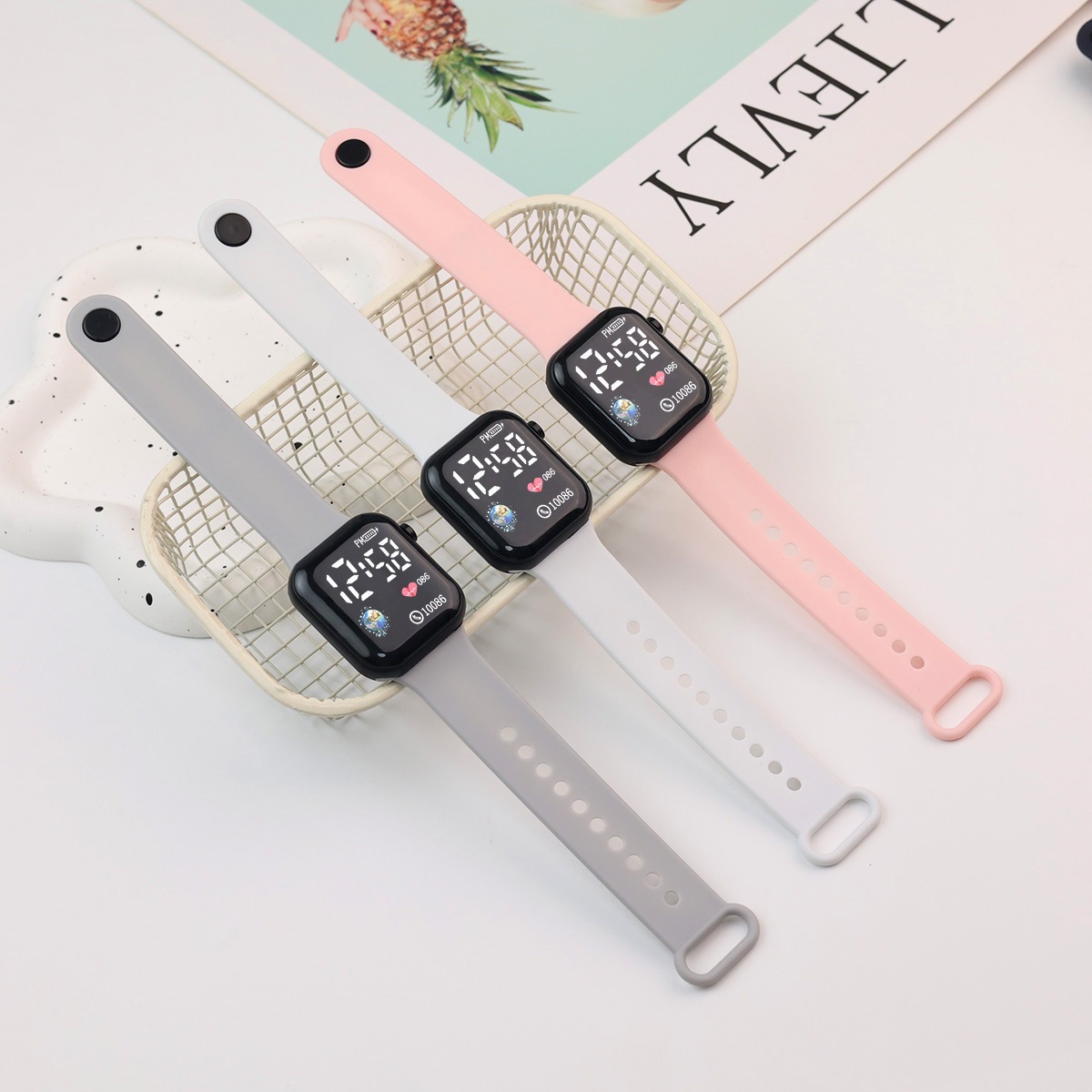 ใหม่ LED นาฬิกาดิจิตอลสำหรับเด - Smartwatch Watches For Girls บทวิจารณ์และราคา