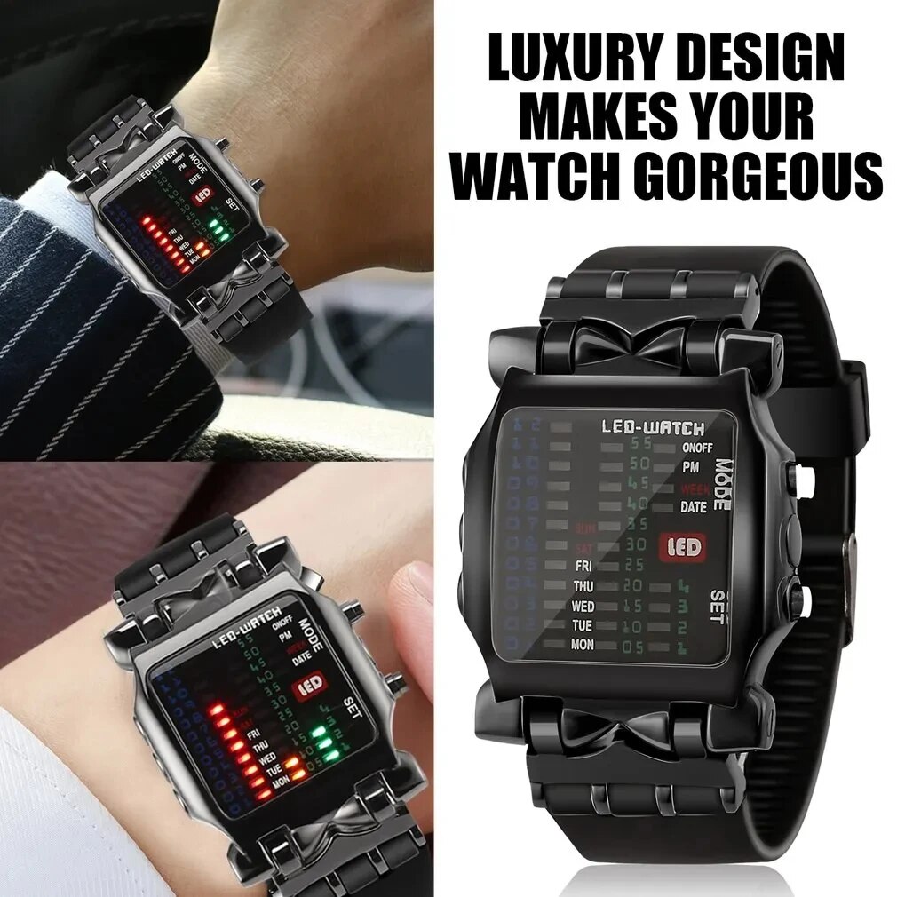 Jam Tangan LED ไบนารีนาฬิกา Ja - Timex Watches Smartwatch บทวิจารณ์และราคา