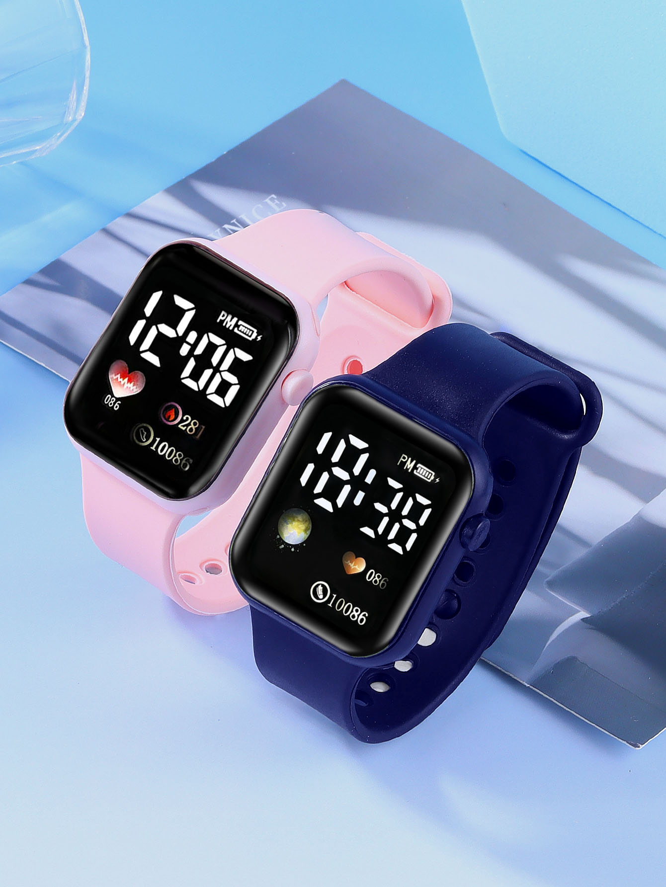 นาฬิกาอิเล็กทรอนิกส์ LED ซิลิโ - Smartwatch Watches For Girls บทวิจารณ์และราคา