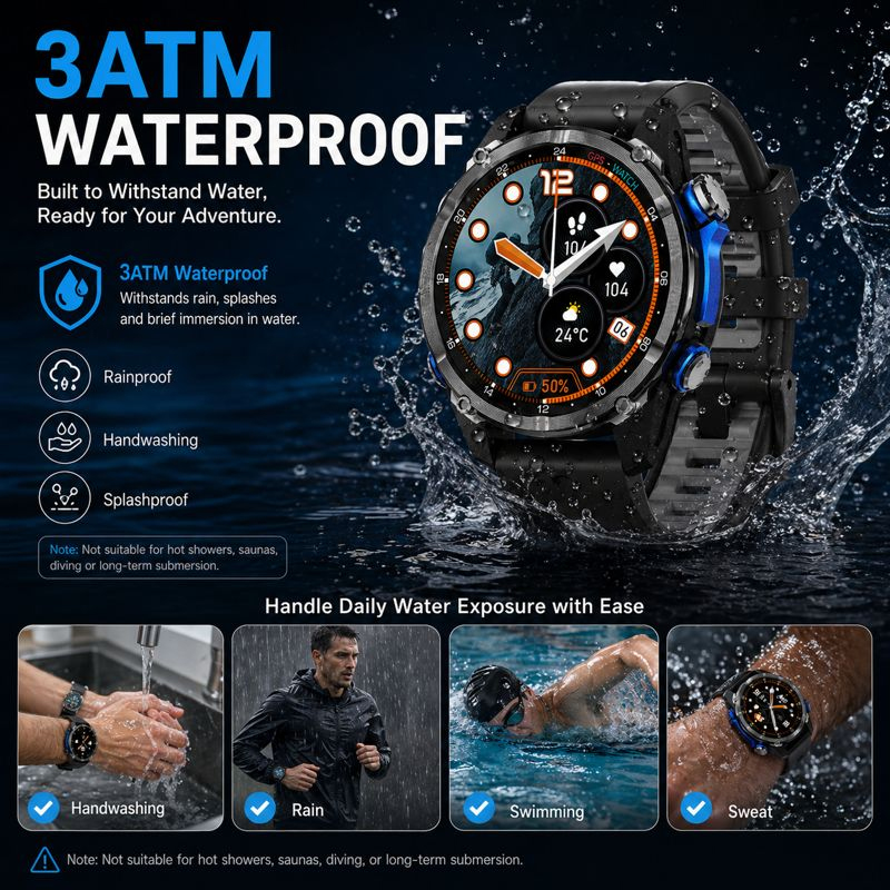 HD350 โปร สมาร์ทวอทช์เกรดทหาร  - Altimeter Compass Watch บทวิจารณ์และราคา
