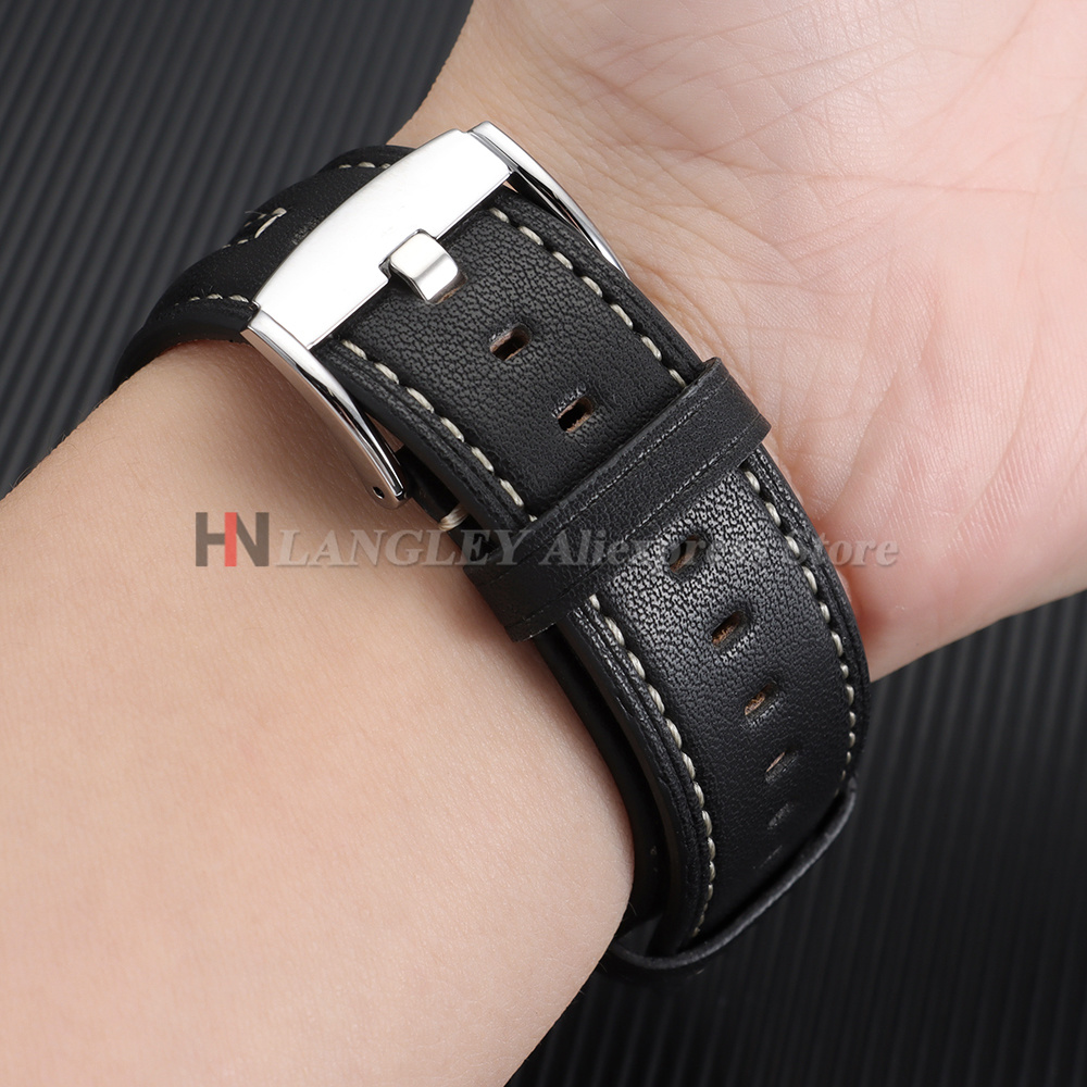 สายนาฬิกาหนังวินเทจ 22 มม. เย็ - Smartwatch Vintage Watches For Women บทวิจารณ์และราคา