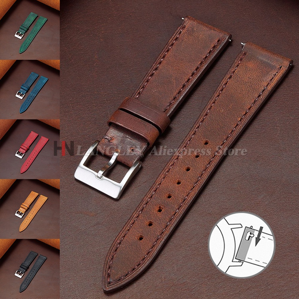 สายนาฬิกาหนังวัวแบบถอดเร็วขนาด - Smartwatch Vintage Watches For Women บทวิจารณ์และราคา